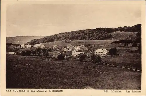 Ak Les Rousses Jura, Risoux, Blick auf den Ort