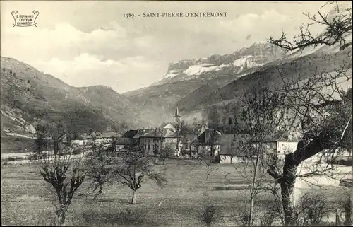 Ak Saint Pierre d'Entremont Isere, Vue generale