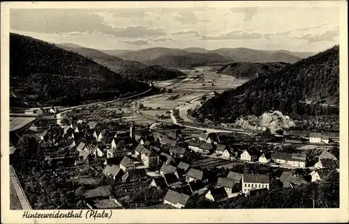Ak Hinterweidenthal in Rheinland Pfalz, Talpanorama vom Ort