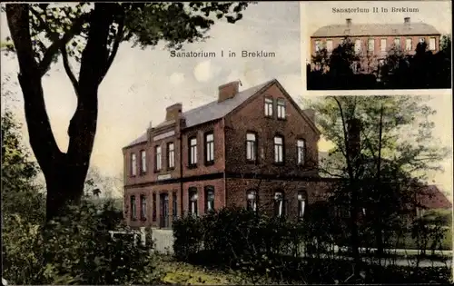 Ak Breklum in Nordfriesland, Sanatorium I und II, Außenansichten