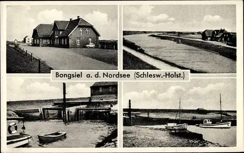 Ak Bongsiel Ockholm in Nordfriesland, Flusspartien, Haus