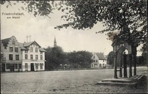 Ak Friedrichstadt an der Eider, Marktplatz