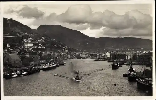 Ak Bergen Norwegen, Parti fra Havnen