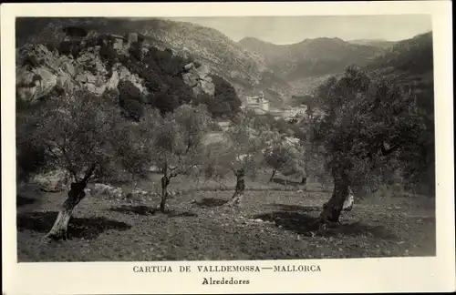 Ak Palma de Mallorca Balearische Inseln, Cartuja de Valldemosa, Alrededores