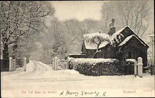 Ak Dulwich London England, Old Toll Gate