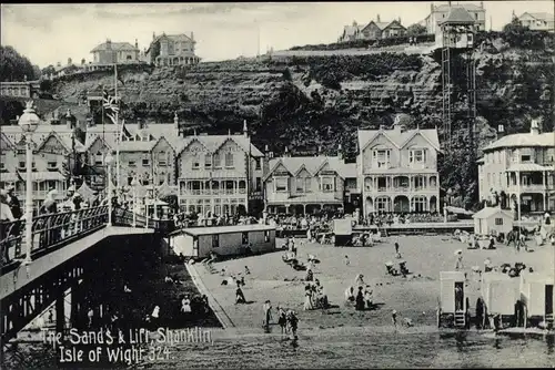 Ak Shanklin Isle of Wight South East England, The Sands ans Lift