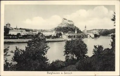 Ak Burghausen an der Salzach Bayern, Blick nach der Burg