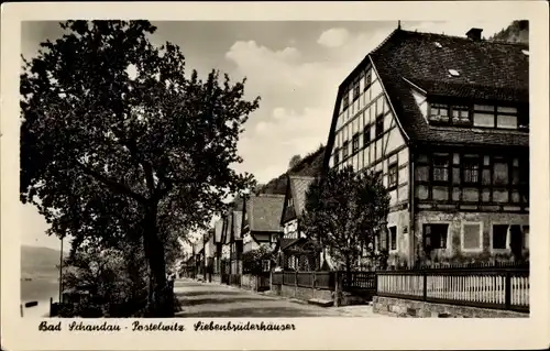 Ak Postelwitz Bad Schandau Sächsische Schweiz, Siebenbrüderhäuser