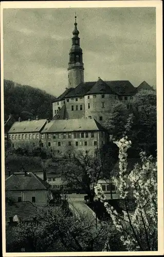 Ak Weesenstein Müglitztal in Sachsen, Das Schloss von Norden