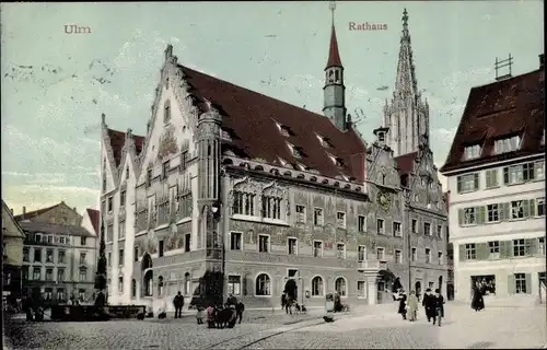 Ak Ulm an der Donau, Rathaus