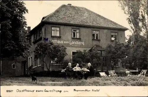 Foto Ak Herzogswalde Wilsdruff, Blick zum Gasthaus auf dem Landberg