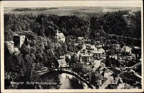 Ak Grillenburg Tharandt Sachsen, Ruine, Forstakademie