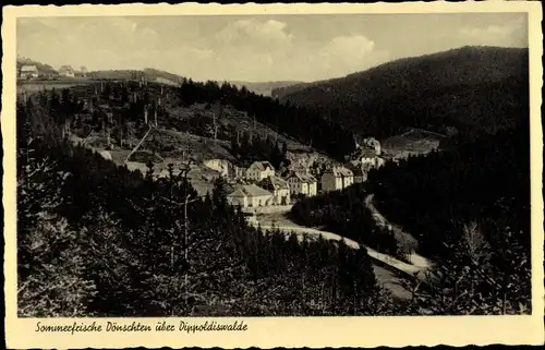 Ak Dönschten Dippoldiswalde Osterzgebirge, Ort mit Umgebung