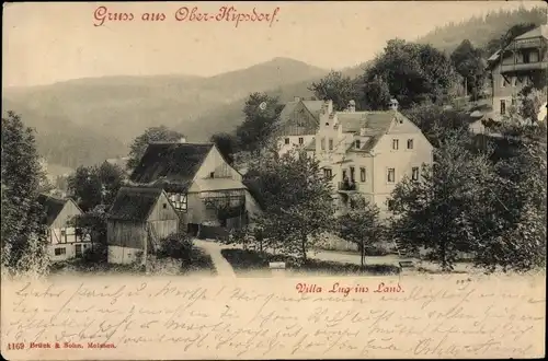 Ak Kipsdorf Altenberg im sächsischen Erzgebirge, Villa Lug ins Land