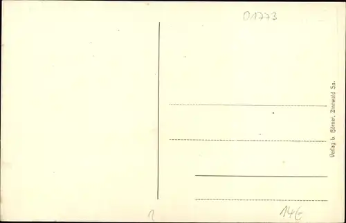 Ak Zinnwald Georgenfeld Altenberg im Erzgebirge, Gasthof Sächsischer Reiter, Winter