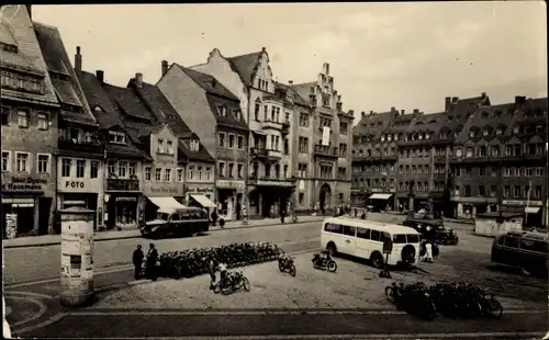 Ak Mittweida in Sachsen, Marktplatz, Geschäfte