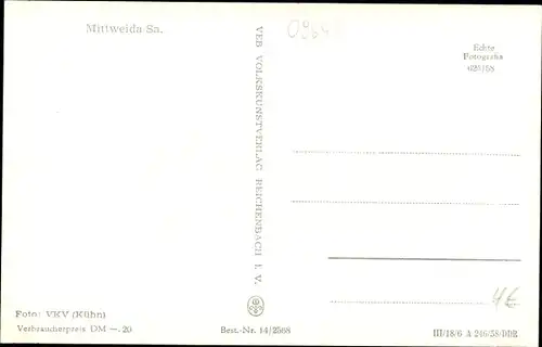 Ak Mittweida in Sachsen, Stadtbild