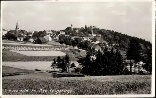 Foto Ak Frauenstein im Erzgebirge, Ort mit Umgebung