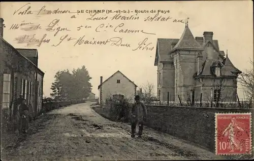 Ak Le Champ Maine-et-Loire, Rue de Faye