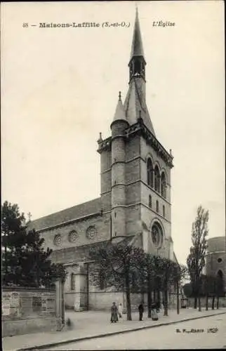 Ak Maisons Laffitte Yvelines, L'Eglise