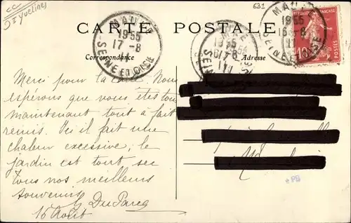 Ak Maule Yvelines, La Mauldre avant le pont de la Belique