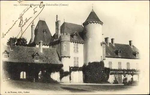 Ak Chenerailles Creuse, Chateau d'Orgnat