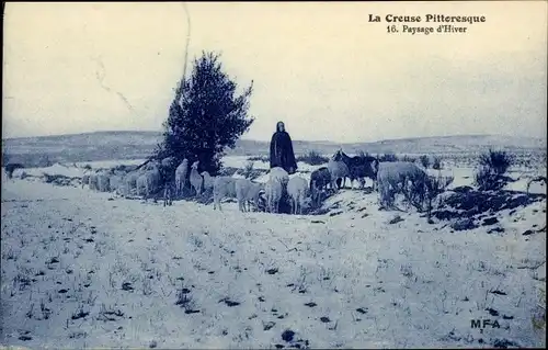 Ak Creuse, Paysage d'Hiver