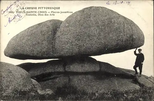 Ak Toulx Sainte Croix Creuse, Pierres Jaumatres Teutates, Dieu des Arts