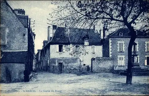 Ak St Marcel Creuse, Le Centre du Bourg