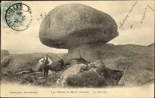 Ak Toulx Sainte Croix Creuse, Le Pierres Jo Mathr, La Bascule