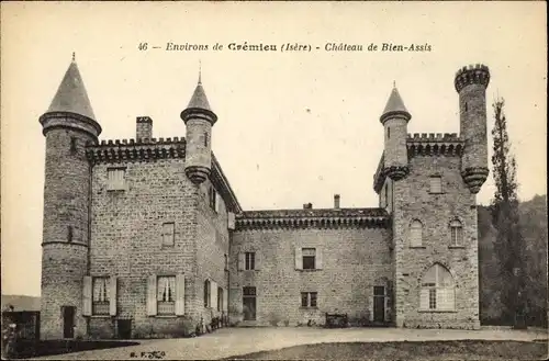 Ak Crémieu Isere, Chateau de Bien Assis