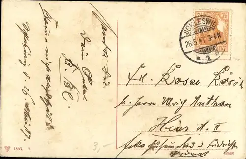 Ak Glückwunsch Pfingsten, Damenportrait, Blumenstrauß