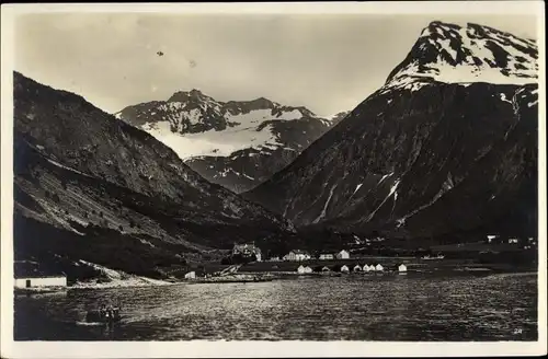 Ak Oie Norwegen, Panorama mit Bergen