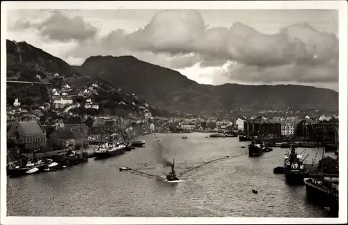 Ak Bergen Norwegen, Parti fra havnen