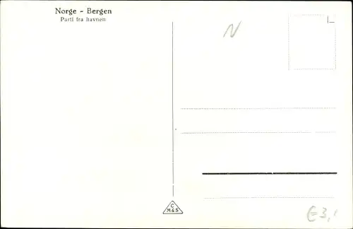 Ak Bergen Norwegen, Parti fra havnen