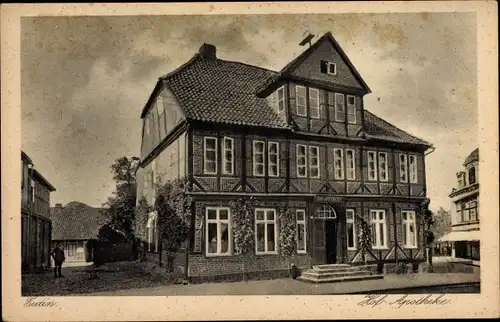 Ak Eutin in Ostholstein, Großherzogl Schloss, Hof Apotheke