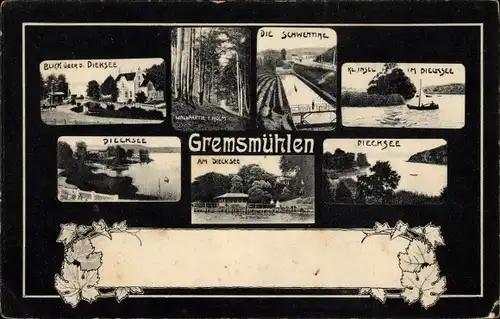 Ak Gremsmühlen Malente in Ostholstein, Waldpartie, Dieksee, Schwentine,