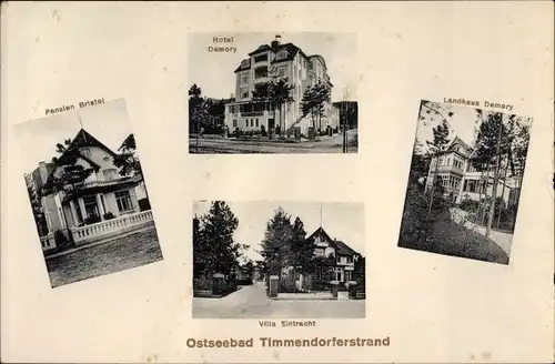 Ak Ostseebad Timmendorfer Strand, Pension Bristol, Hotel Demory, Villa Eintracht, Landhaus Demory