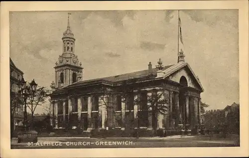 Ak Greenwich London City, St. Alphege Church