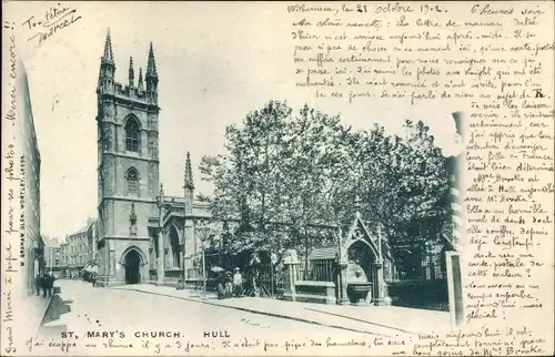 Ak Kingston upon Hull Yorkshire, St. Mary's Church