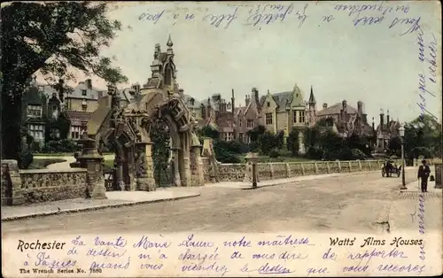 Ak Rochester South East England, Watt's Alms Houses