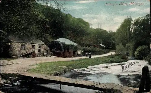 Ak St Mawgan South East England, Lawry's Mill, Wassermühle
