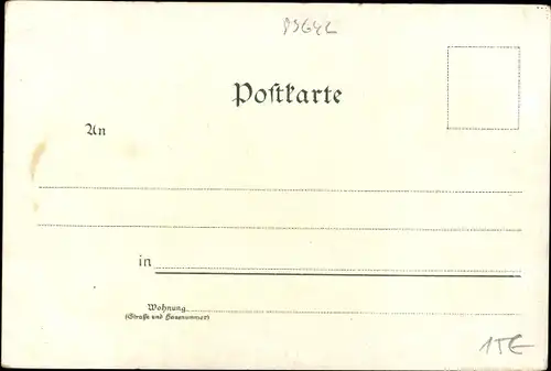 Litho Bad Tölz in Oberbayern, Totalansicht der Ortschaft, Edelweiß