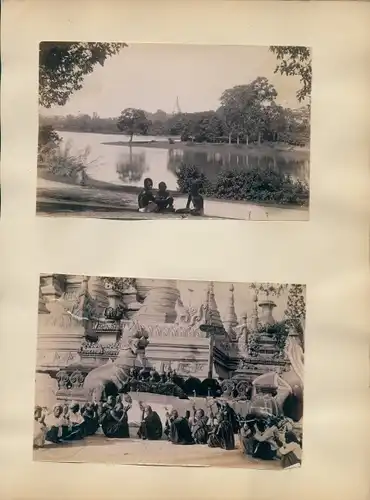 Foto Rangun Rangoon Myanmar, Buddhistischer Tempel, Geistliche, Gebet, Kinder