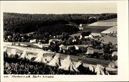 Foto Ak Markersbach Bad Gottleuba-Berggießhübel in Sachsen, Ort mit Umgebung