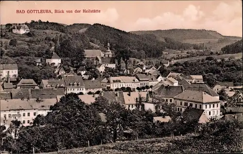 Ak Bad Gottleuba Berggießhübel, Teilansicht von der Heilstätte aus