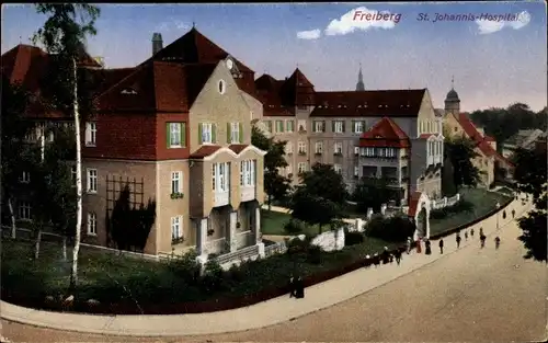 Ak Freiberg in Sachsen, St. Johannis Hospital