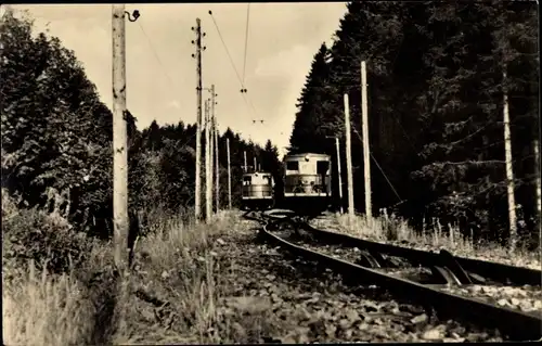 Ak Augustusburg im Erzgebirge, Drahtseilbahn