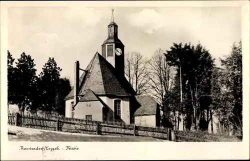 Ak Borstendorf Grünhainichen Sachsen, Kirche