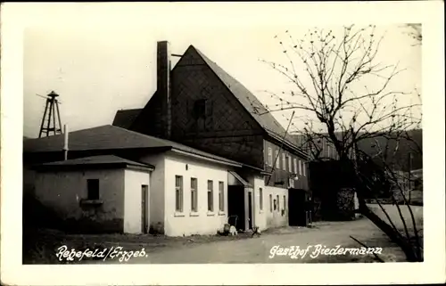 Ak Rehefeld Zaunhaus Altenberg im Erzgebirge, Gasthof Biedermann